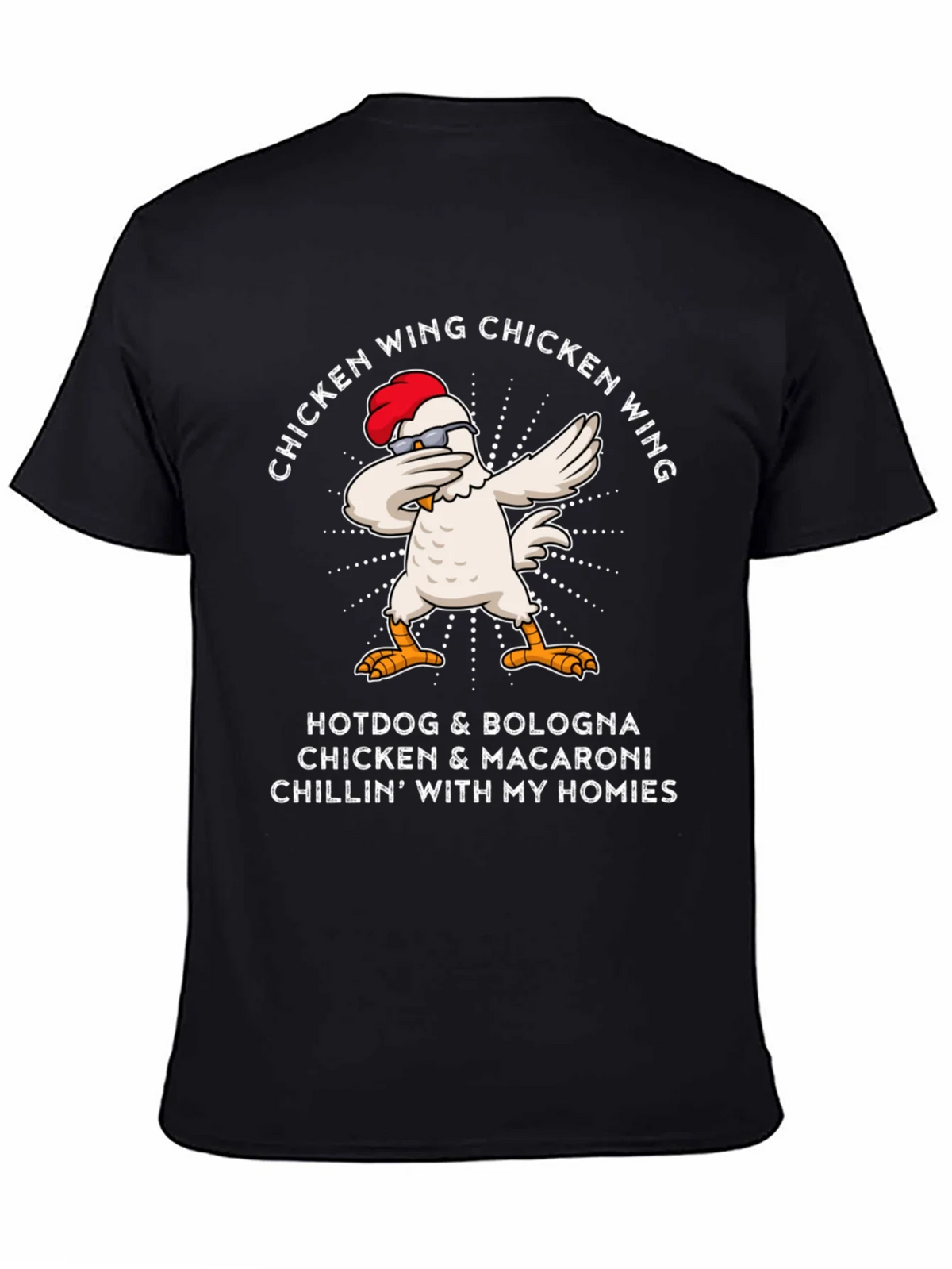 Dabbing Chicken Wing T-Shirt - Funny Foodie Tee product image 3