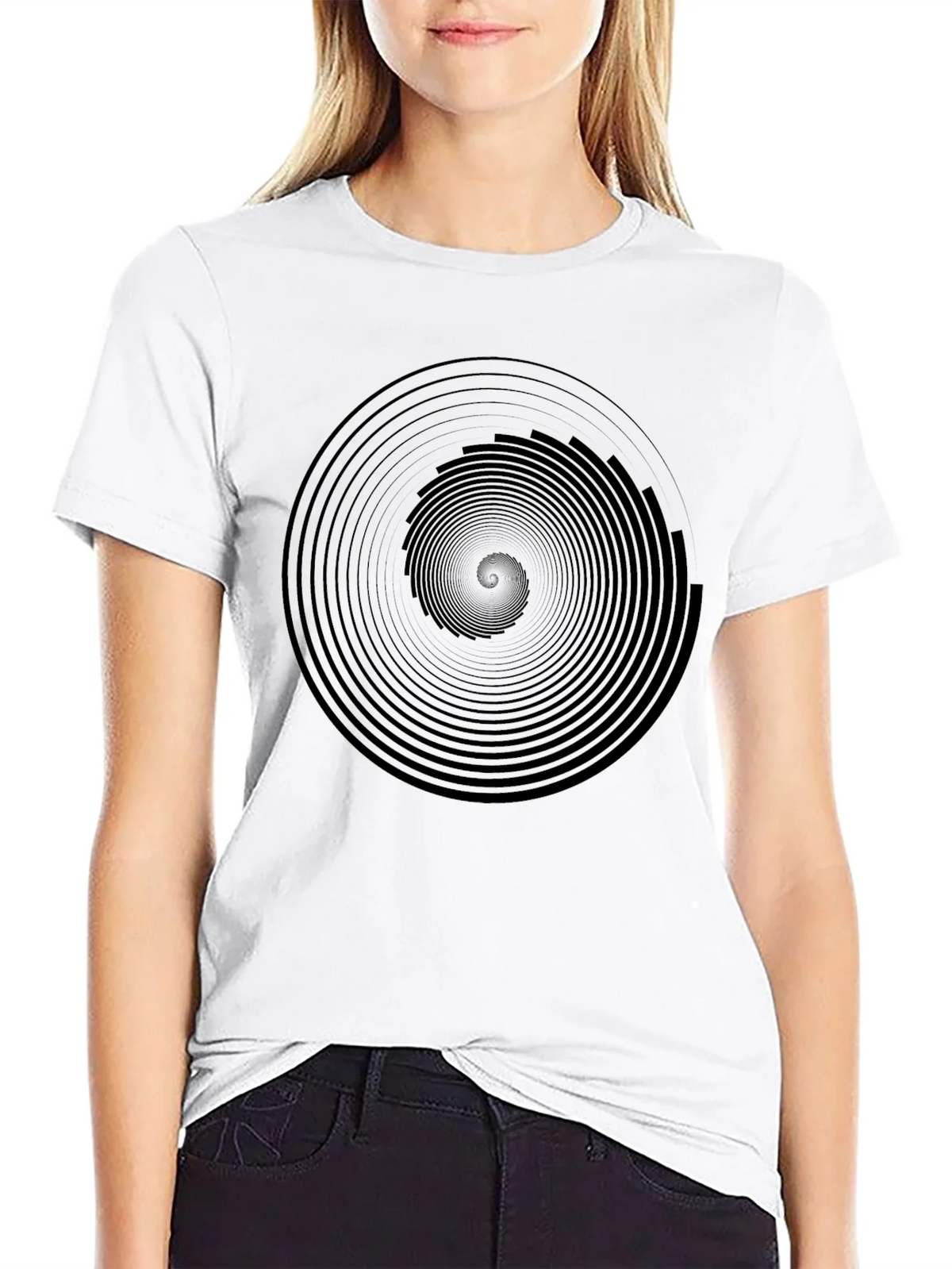 Hypnotic Black Spiral Graphic Tee - Mens Modern Fit product image 8