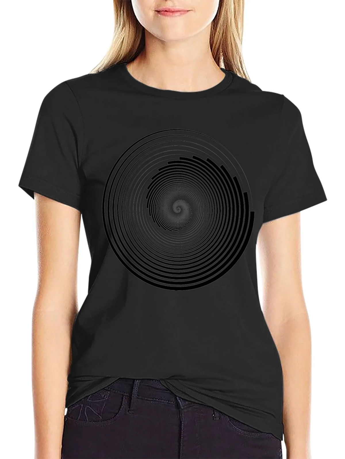 Hypnotic Black Spiral Graphic Tee - Mens Modern Fit product image 2