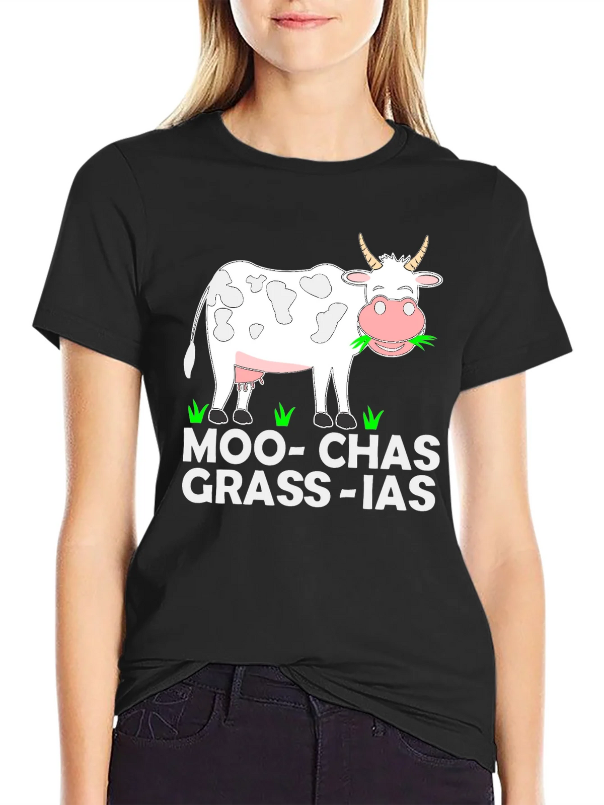 Moo-Chas Grass-ias Graphic T-Shirt product image 2