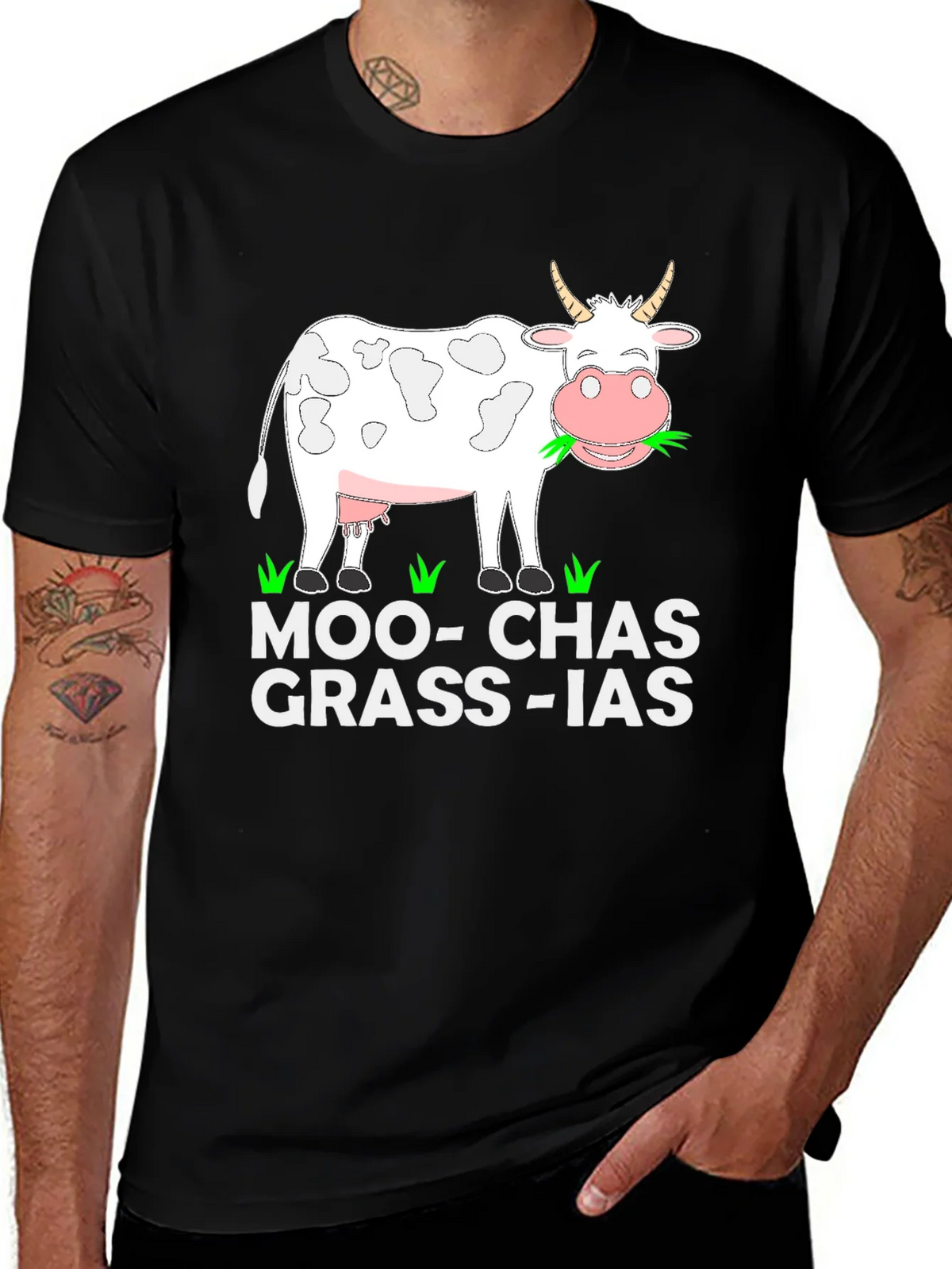 Moo-Chas Grass-ias Graphic T-Shirt product image 1