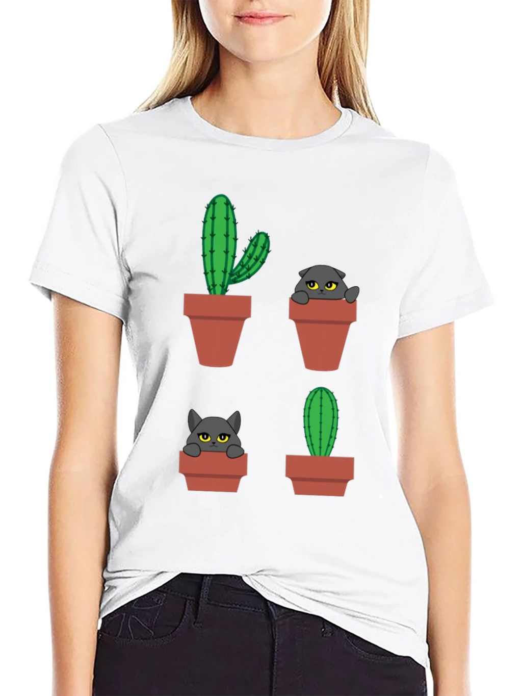 Cactus Cat T-Shirt - Plant Lover Tee product image 5