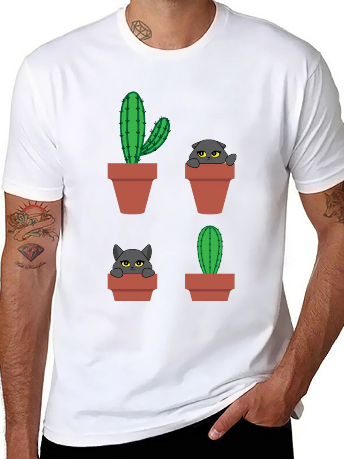 Cactus Cat T-Shirt - Plant Lover Tee product image 4