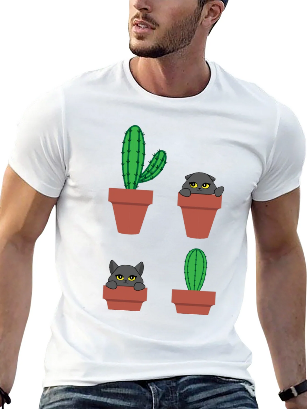Cactus Cat T-Shirt - Plant Lover Tee product image 7
