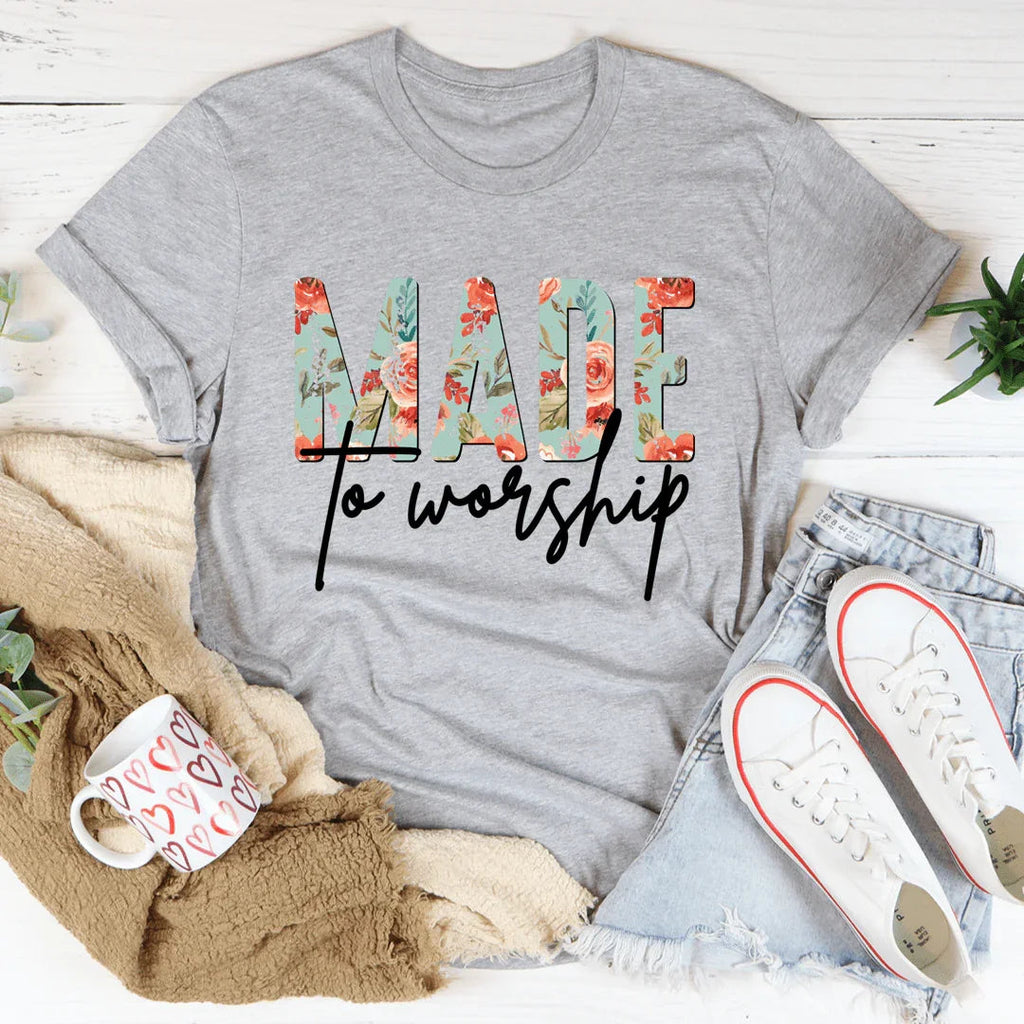 Inspirational Christian Faith Crewneck Tee – \"Made To product image 2