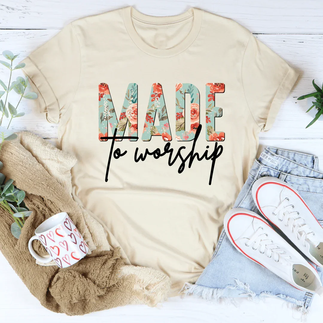 Inspirational Christian Faith Crewneck Tee – \"Made To product image 3