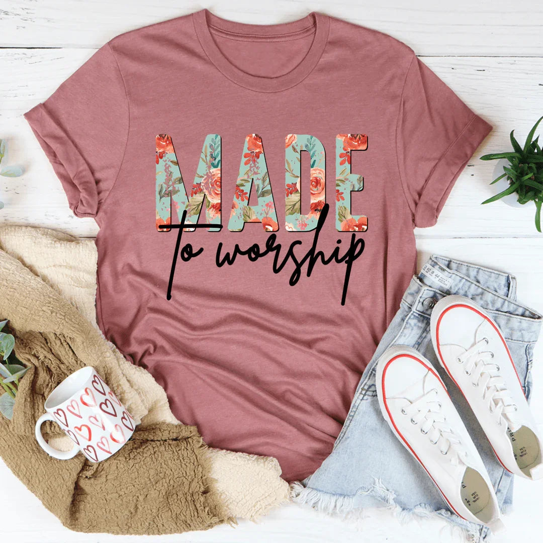 Inspirational Christian Faith Crewneck Tee – \"Made To product image 4