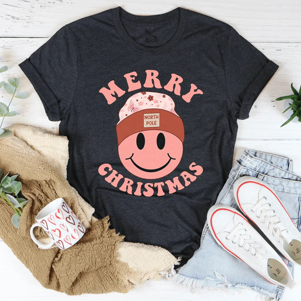 Merry Christmas Smiley Tee product image 4