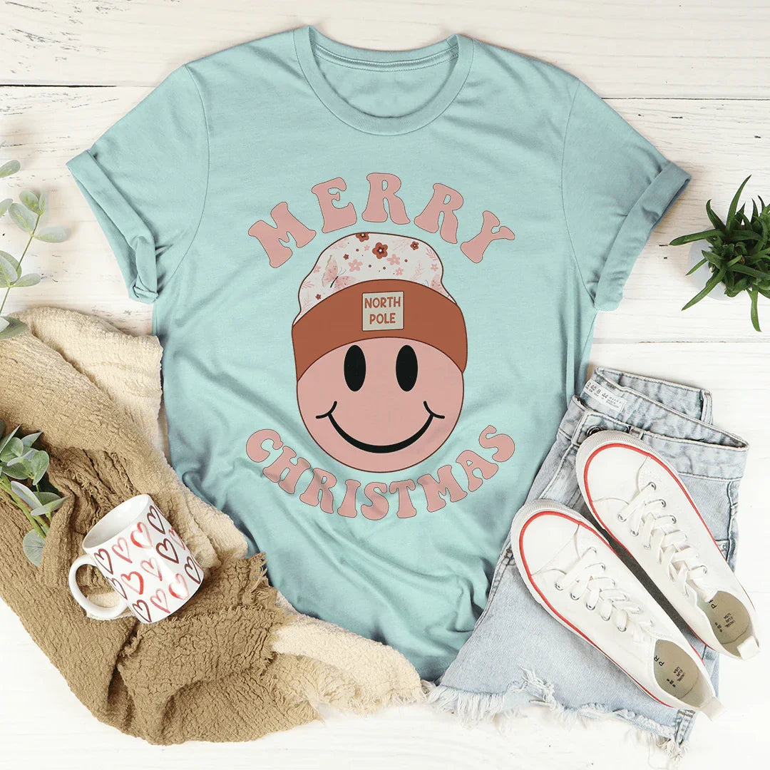 Merry Christmas Smiley Tee product image 3
