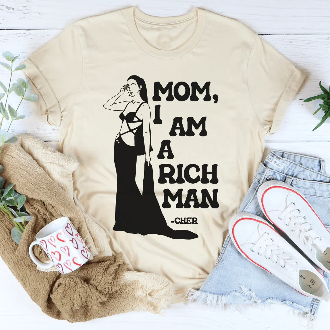 Empowered Cher Quote Top – "Mom I Am A Rich Man" Iconic product image 3
