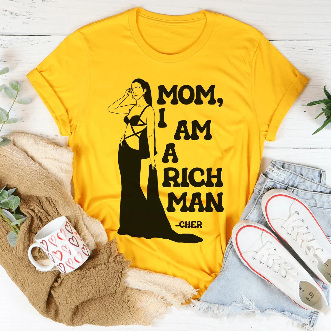 Empowered Cher Quote Top – "Mom I Am A Rich Man" Iconic product image 4