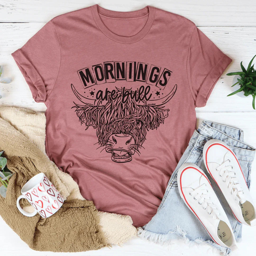 Mornings Are Bull Tee product image 2