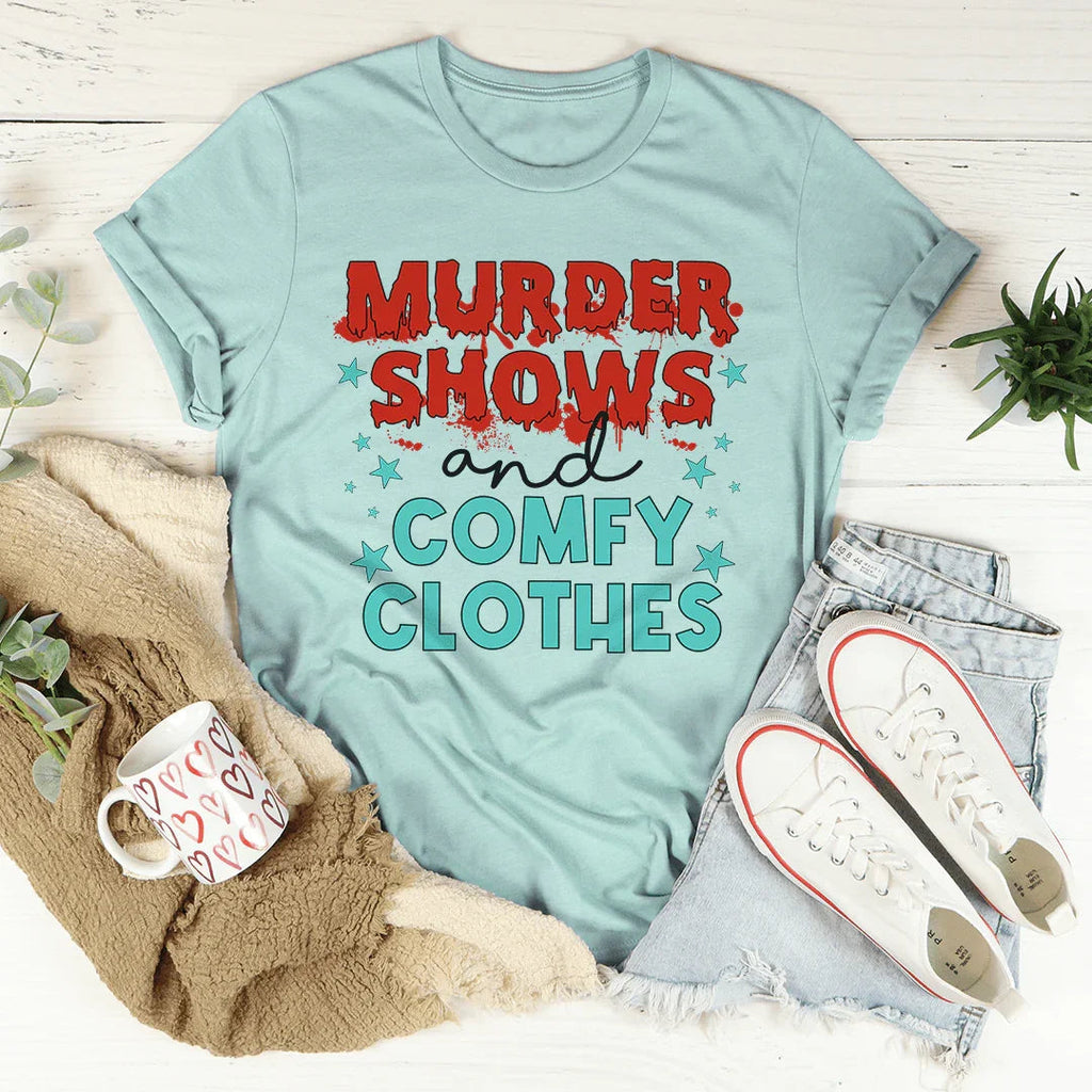 Murder Shows And Comfy Clothes Tee product image 4