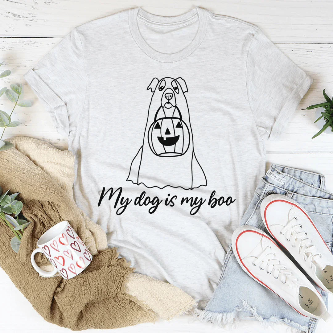 "My dog is my boo" Ghost Puppy Halloween Graphic Top product image 4