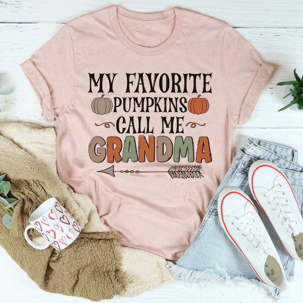 My Favorite Pumpkins Call Me Grandma Tee product image 3