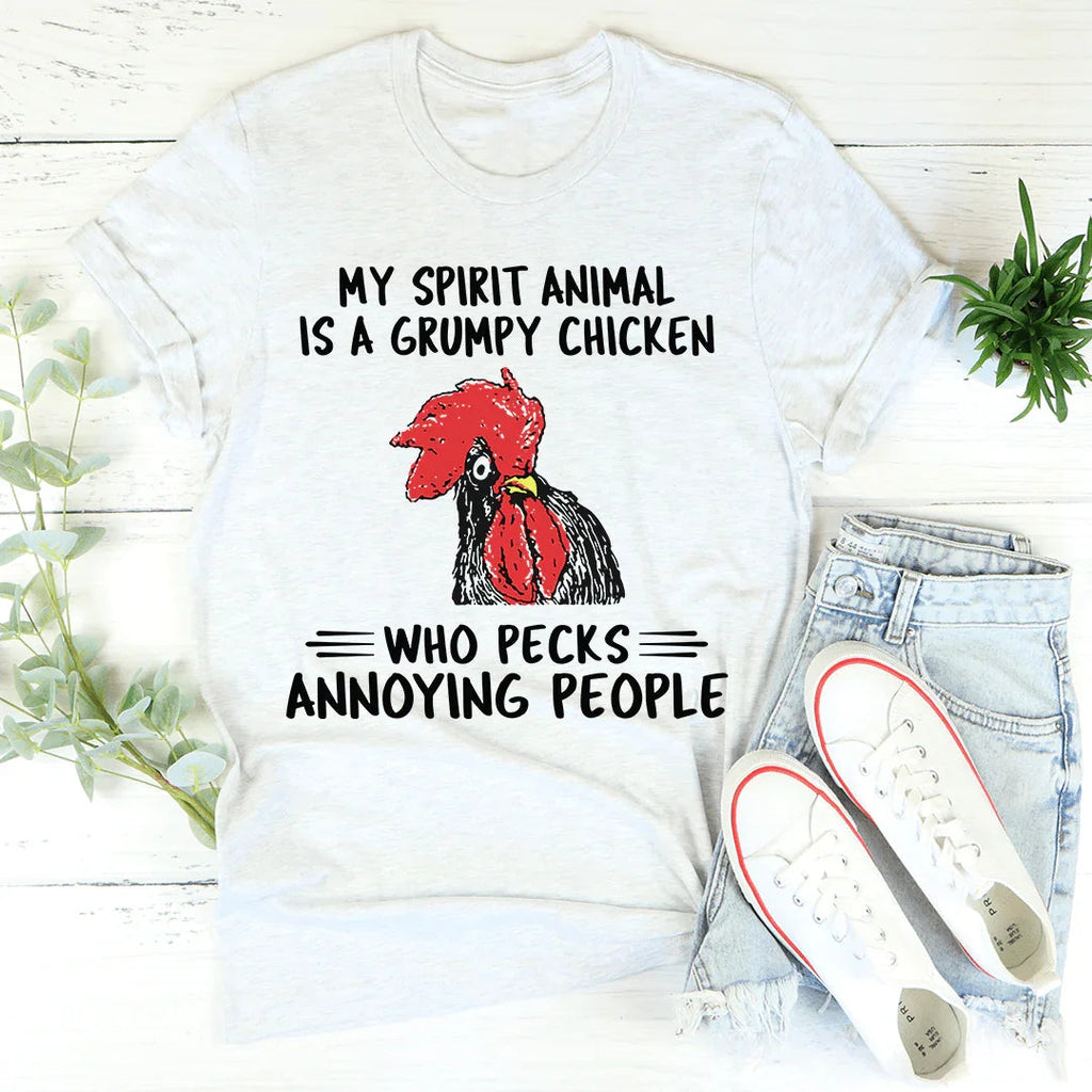 My Spirit Animal Is A Grumpy Chicken Tee product image 3
