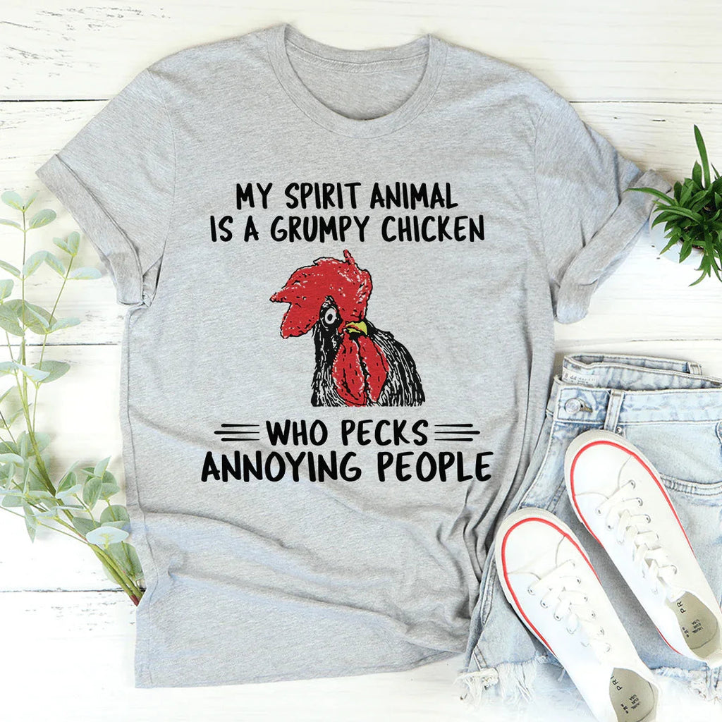 My Spirit Animal Is A Grumpy Chicken Tee product image 1