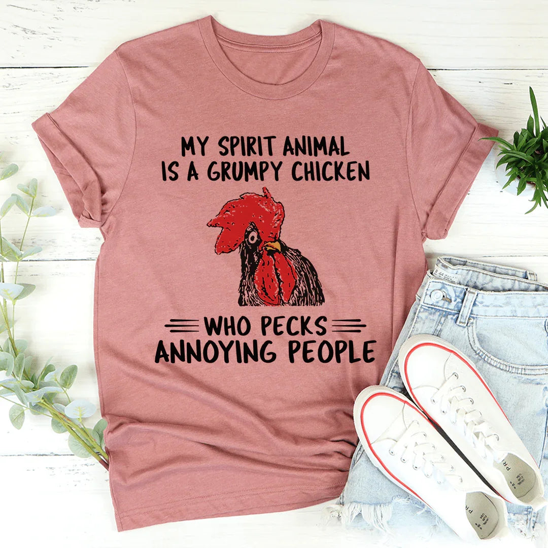 My Spirit Animal Is A Grumpy Chicken Tee product image 2