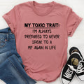 Relatable Humor Graphic Tee – \"My Toxic Trait\" product image 1