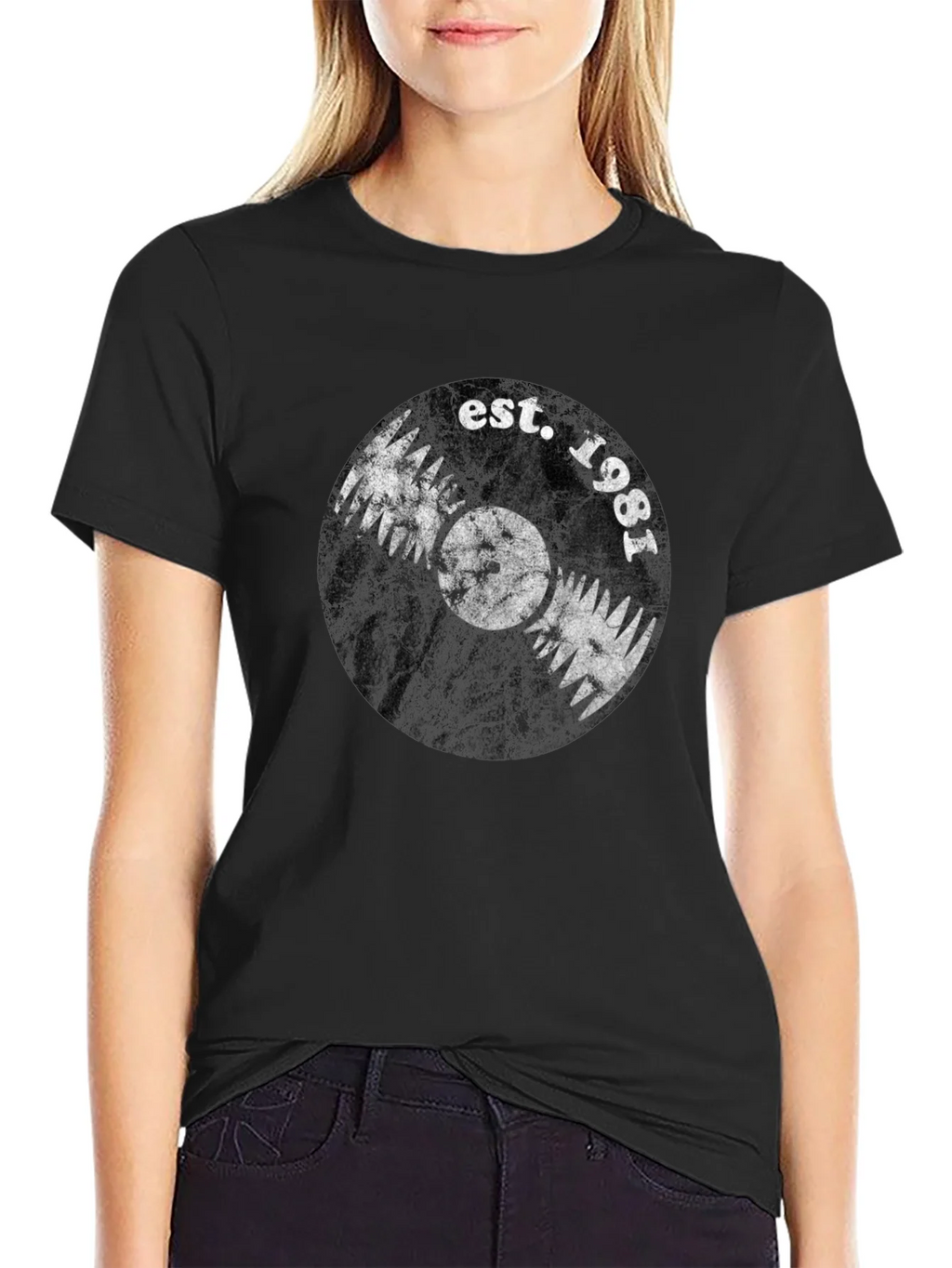 Est. 1981 Vinyl Record Graphic T-Shirt product image 2