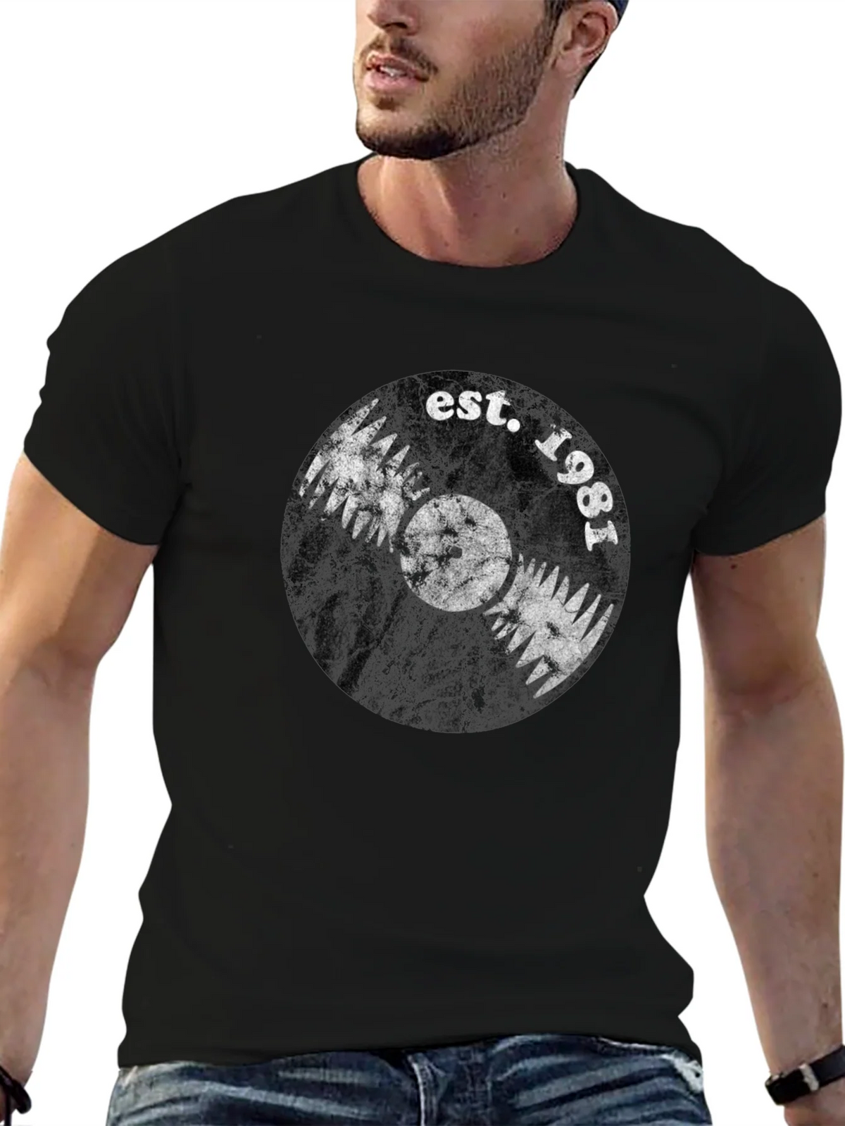 Est. 1981 Vinyl Record Graphic T-Shirt product image 6