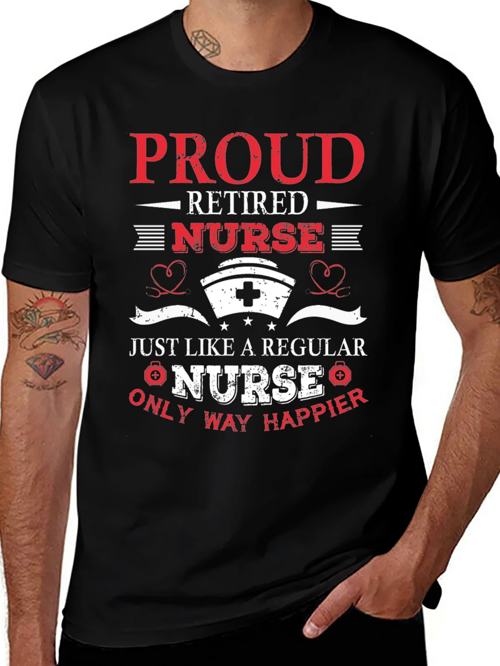 Proud Retired Nurse Graphic T-Shirt product image 1