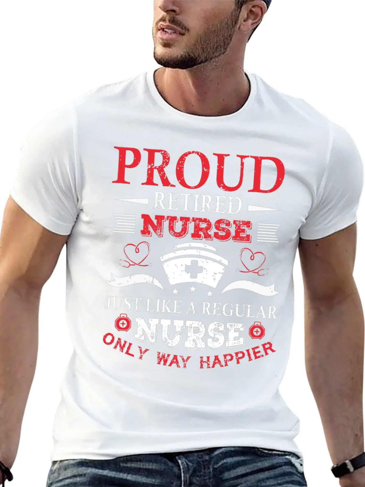 Proud Retired Nurse Graphic T-Shirt product image 9