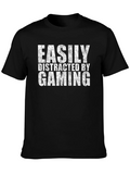 Easily Distracted By Gaming Black T-Shirt product image 1