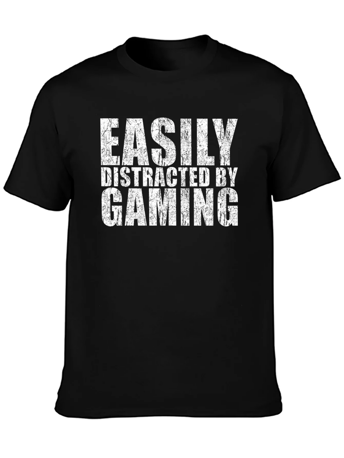 Easily Distracted By Gaming Black T-Shirt product image 1