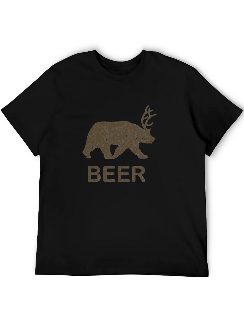Rustic Beer Bear Antler Graphic T-Shirt product image 1