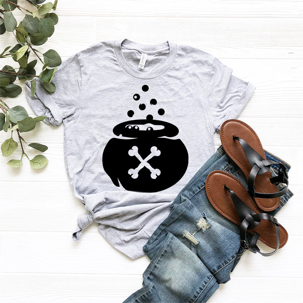 Halloween Shirt, Magic Pot T-Shirt, Witch Cauldron Logo product image 1