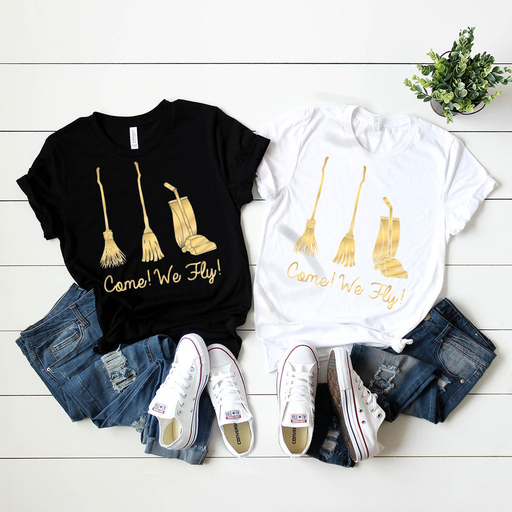 Come We Fly T-Shirt, Broom Shirt, Sanderson Sisters product image 7