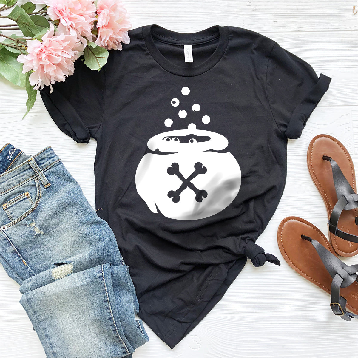 Halloween Shirt, Magic Pot T-Shirt, Witch Cauldron Logo product image 2