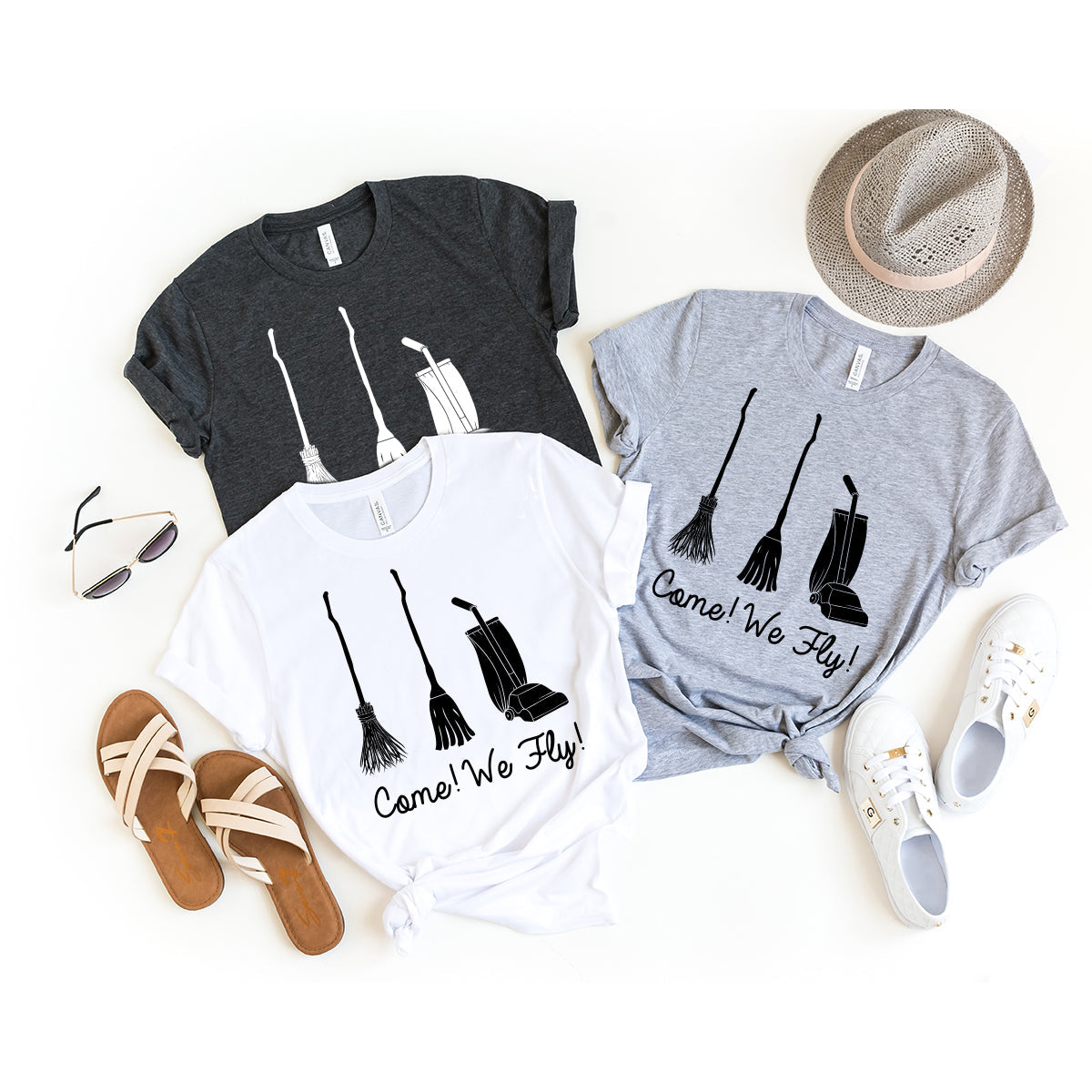 Come We Fly T-Shirt, Broom Shirt, Sanderson Sisters product image 4