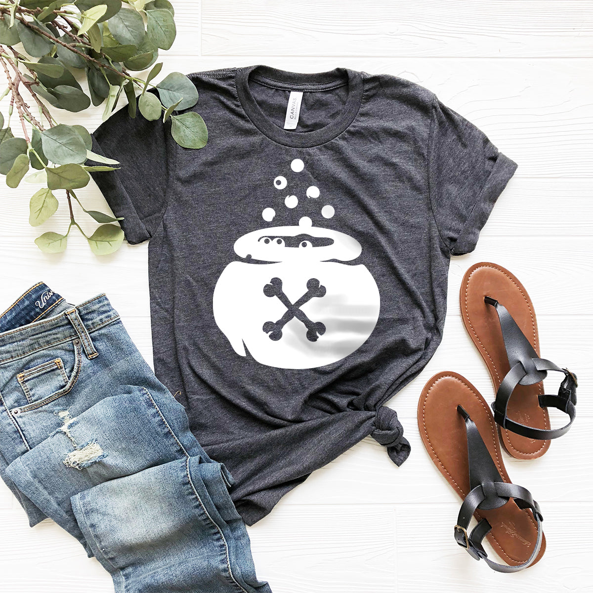 Halloween Shirt, Magic Pot T-Shirt, Witch Cauldron Logo product image 5