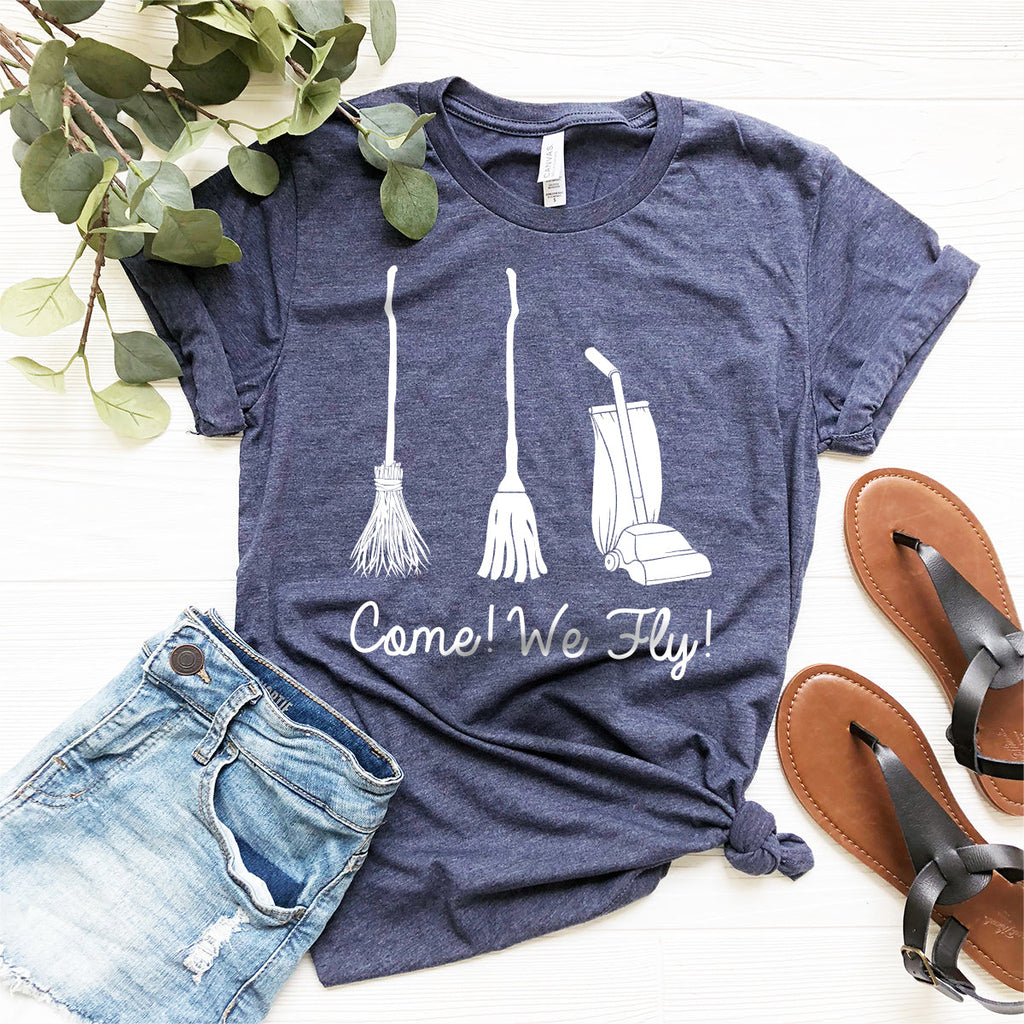Come We Fly T-Shirt, Broom Shirt, Sanderson Sisters product image 8
