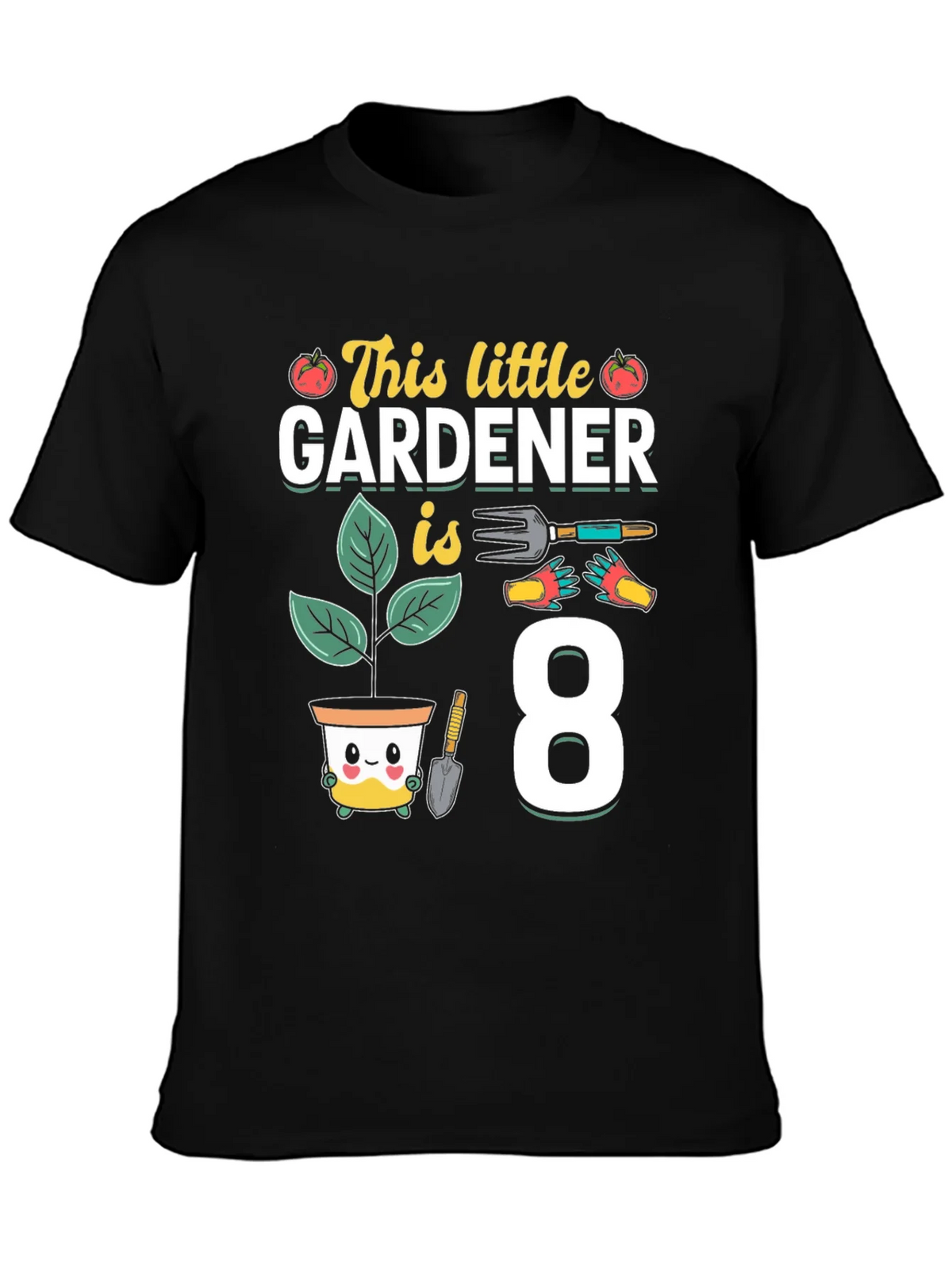 Little Gardener 8th Birthday T-Shirt - Cute Garden Design product image 1