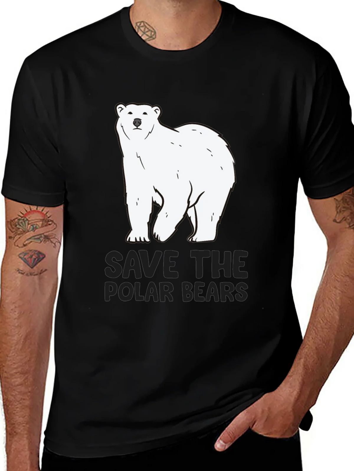 Save the Polar Bears Black Tee product image 1