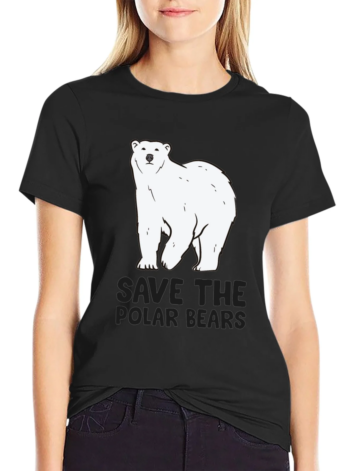Save the Polar Bears Black Tee product image 2