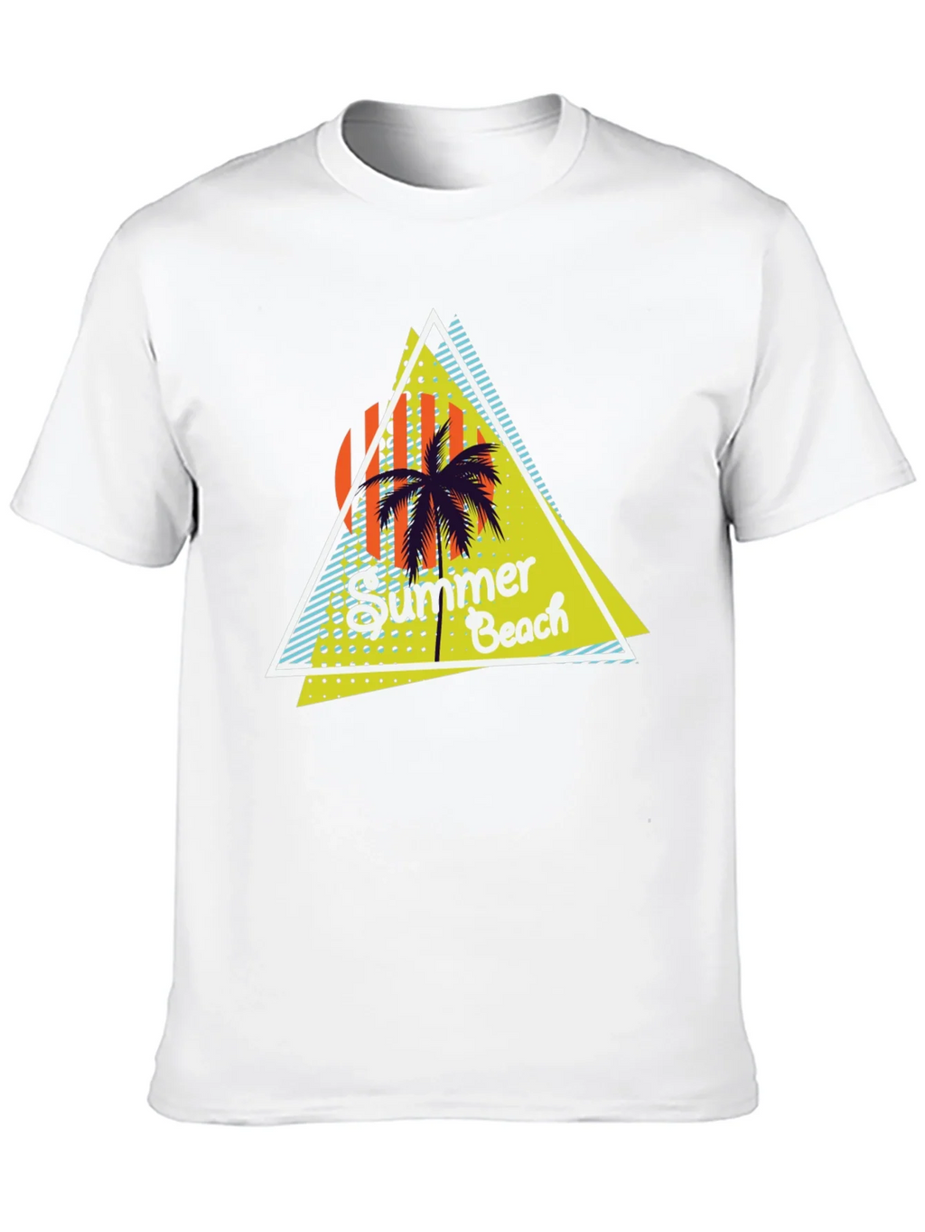 Summer Beach Graphic Print Black T-Shirt product image 8