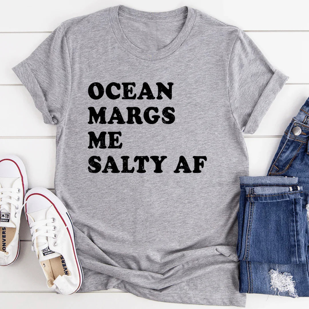 Tropical Vacation Graphic T-Shirt – \"Ocean Margs Me Salty product image 2