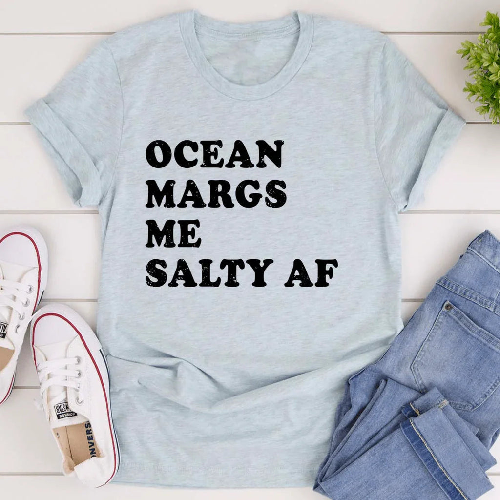 Tropical Vacation Graphic T-Shirt – \"Ocean Margs Me Salty product image 3
