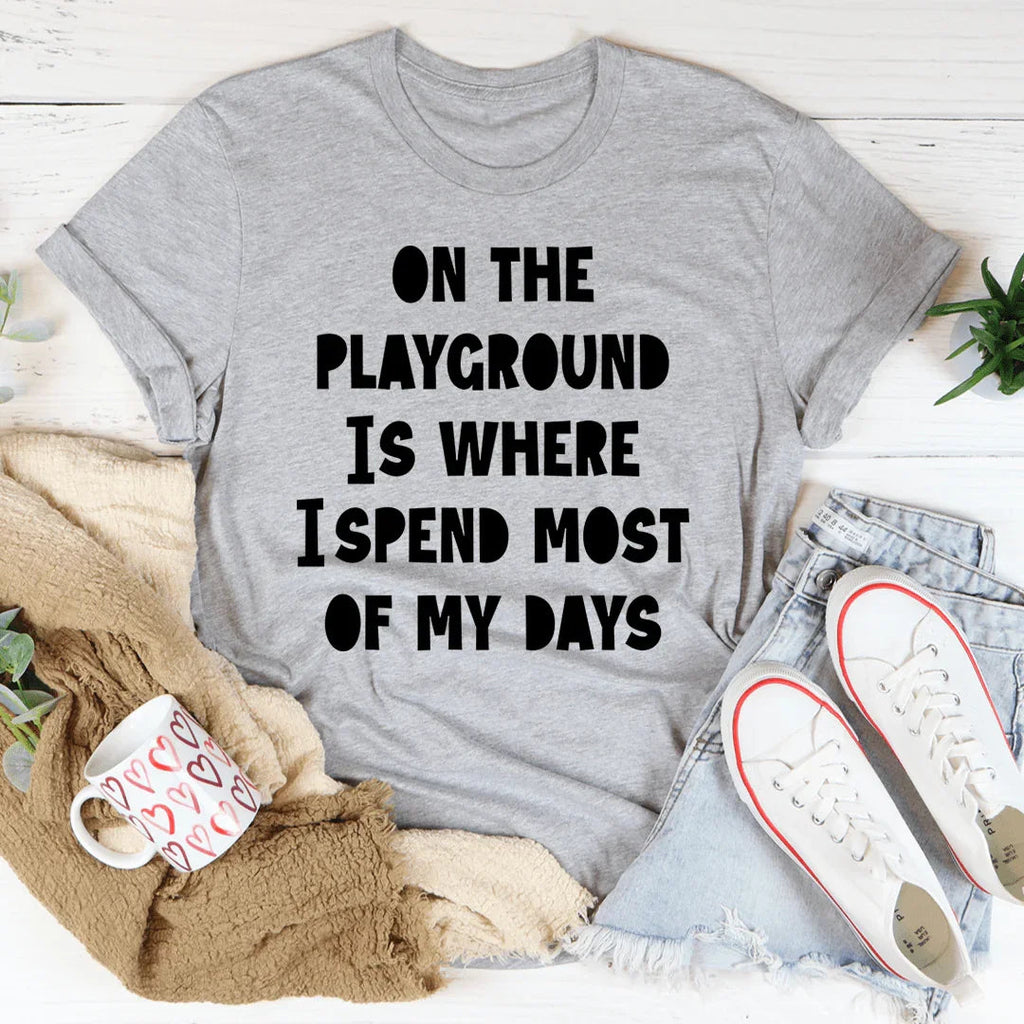 90s Nostalgia Mom Life Graphic Top – "On The Playground" product image 2