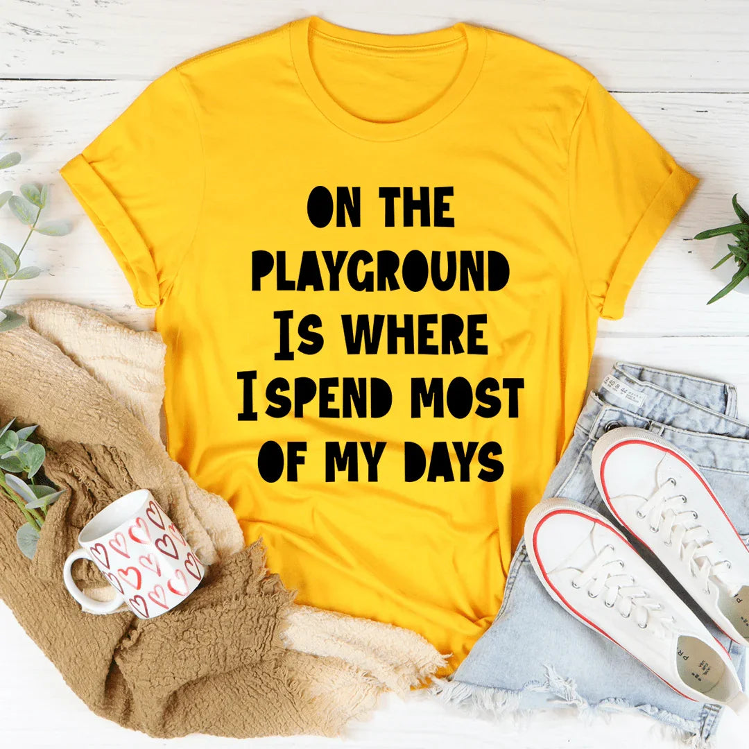 90s Nostalgia Mom Life Graphic Top – "On The Playground"