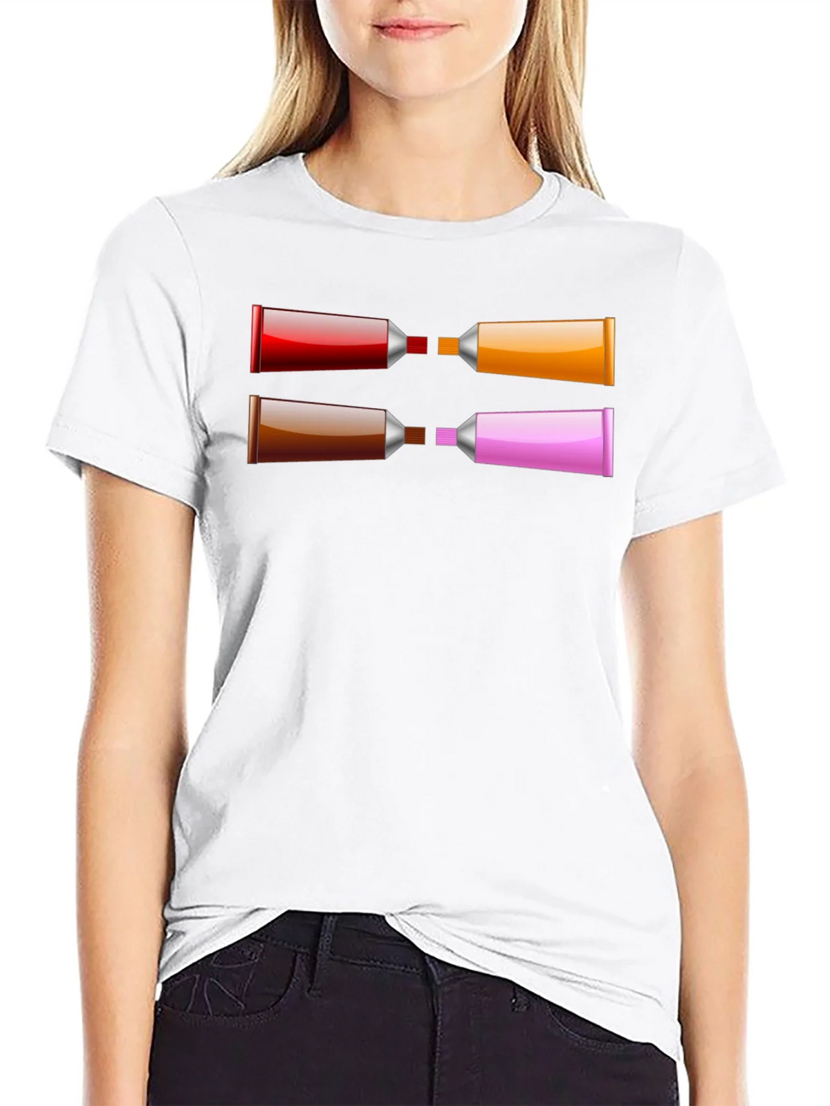 Abstract Paint Tube T-Shirt - Artistic Graphic Tee product image 6