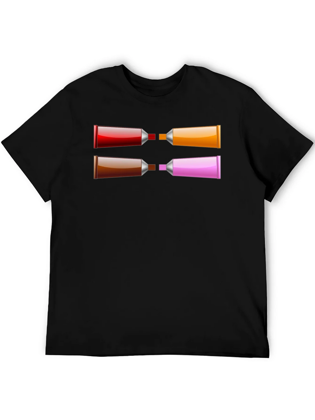 Abstract Paint Tube T-Shirt - Artistic Graphic Tee product image 3