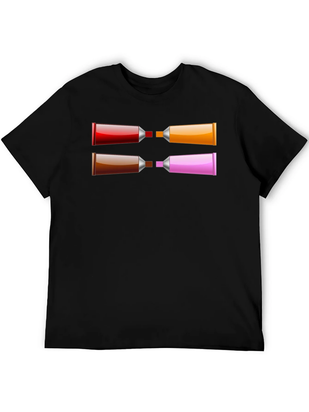Abstract Paint Tube T-Shirt - Artistic Graphic Tee product image 3