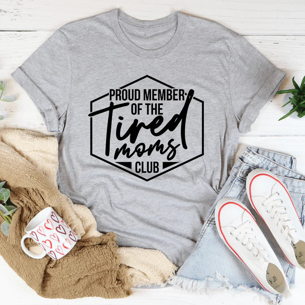 Relatable Motherhood Humor Crewneck Tee – "Proud Member Of product image 3