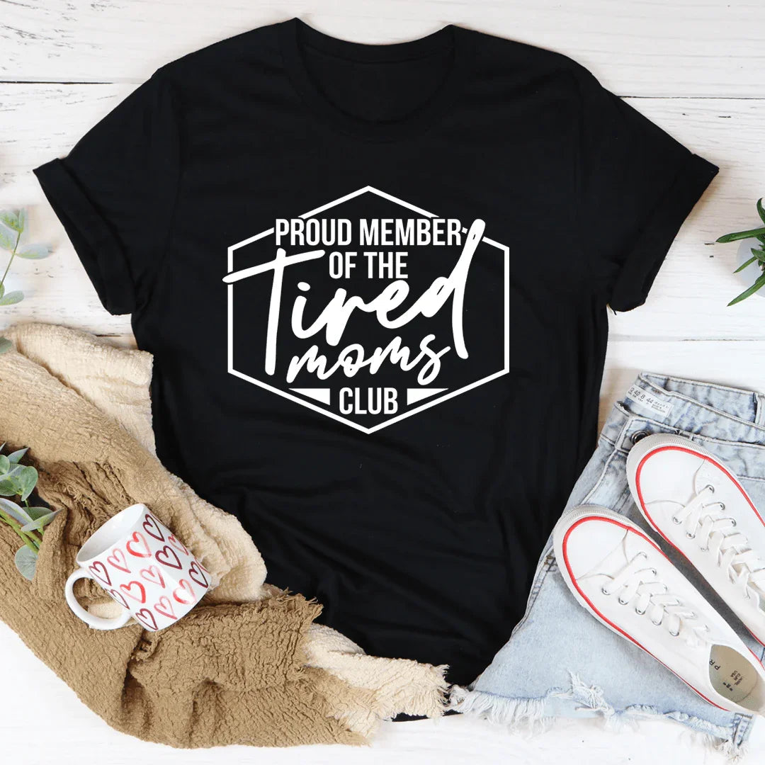 Relatable Motherhood Humor Crewneck Tee – "Proud Member Of product image 2