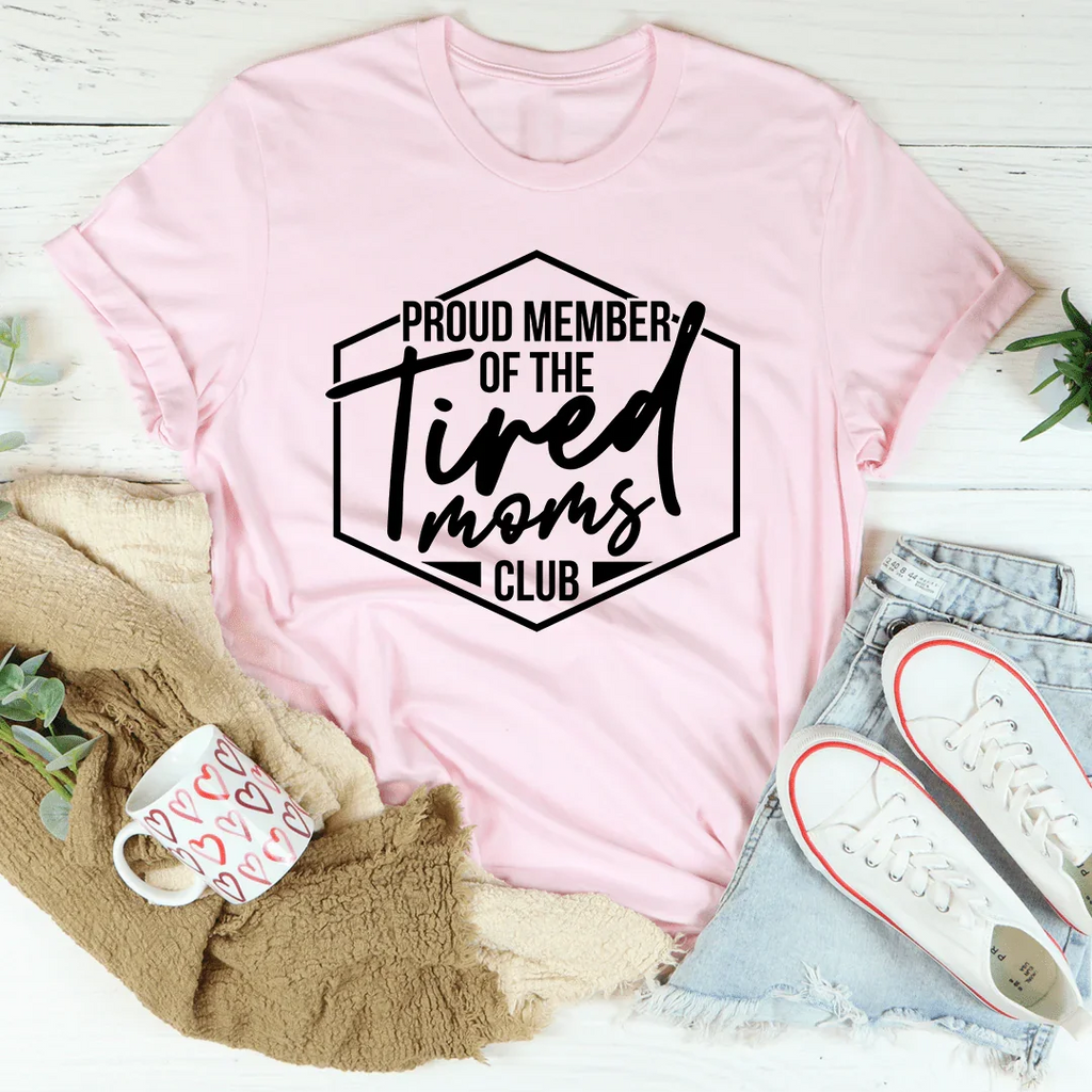 Relatable Motherhood Humor Crewneck Tee – "Proud Member Of product image 4
